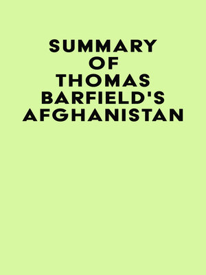 cover image of Summary of Thomas Barfield's Afghanistan